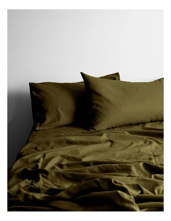 Budget ✔️ Aura Home Maison Vintage Sheet Set in Khaki ❤️ 1 Budget ✔️ Aura Home Maison Vintage Sheet Set in Khaki ❤️