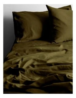 Budget ✔️ Aura Home Maison Vintage Sheet Set in Khaki ❤️ 3 Budget ✔️ Aura Home Maison Vintage Sheet Set in Khaki ❤️ -Cozy Bed Store 788797810 838966690 2 720x928