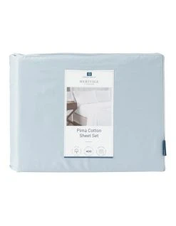 Outlet 😉 Heritage Pima Cotton 400TC Sheet Set Mist ✨ -Cozy Bed Store 790049350 790048540 3 720x928