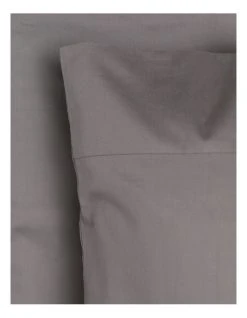 Budget 🔥 Heritage Pima Cotton 400TC Sheet Set Grey ⌛
