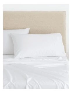 Cheapest 😍 Sheridan Organic Cotton Sateen 400TC Sheet Set in White ⭐