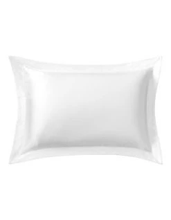 Deals ✔️ Sheridan Lanham Silk Standard Pillowcase in Snow ✔️