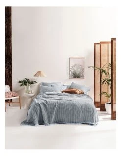 Outlet 💯 Linen House Cavo Blanket Teal ⌛