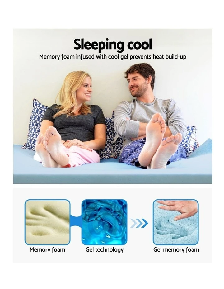 Brand new ✨ Giselle Bedding Giselle Memory Foam Mattress Topper Queen Bed Cool Gel Bamboo Cover 10CM ✨ 5 Brand new ✨ Giselle Bedding Giselle Memory Foam Mattress Topper Queen Bed Cool Gel Bamboo Cover 10CM ✨ - Image 5