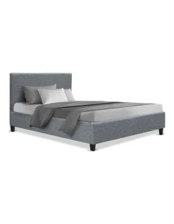 Deals ⭐ Artiss King Single Size Bed Frame Base Mattress Platform Fabric Wooden Grey NEO 🤩