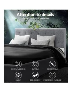 Top 10 ⌛ Artiss Double Size Bed Frame VANKE Fabric Headboard Wooden Mattress Base ✔️ -Cozy Bed Store 795729790 4 720x928