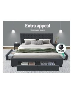 Flash Sale ๐คฉ Artiss King Size Fabric Bed Frame Headboard with Drawers - Charcoal ๐ 8 Flash Sale ๐คฉ Artiss King Size Fabric Bed Frame Headboard with Drawers - Charcoal ๐ -Cozy Bed Store 795731140 3 720x928