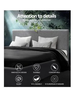 Top 10 👏 Artiss Queen Size Fabric Bed Frame Headboard- Grey 🔔 -Cozy Bed Store 795731590 3 720x928