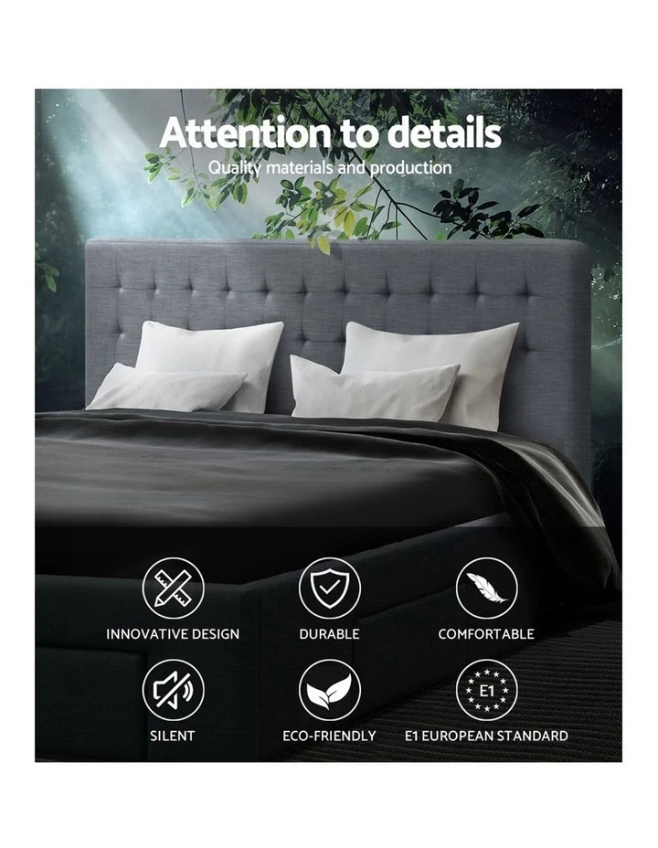 Cheap โจ Artiss King Bed Frame with 4 Storage Drawers AVIO Fabric Headboard Wooden ๐ 4 Cheap โจ Artiss King Bed Frame with 4 Storage Drawers AVIO Fabric Headboard Wooden ๐ - Image 4