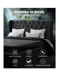 Flash Sale 👏 Artiss King Size Bed Frame Base With Storage Drawer Charcoal Fabric MILA 🛒 -Cozy Bed Store 795733120 4 720x928