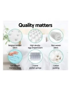 Hot Sale ❤️ Giselle Bedding Double Mattress Bed Pocket Spring Cool Gel Memory Foam 7 Zone ✔️ -Cozy Bed Store 795829060 6 720x928
