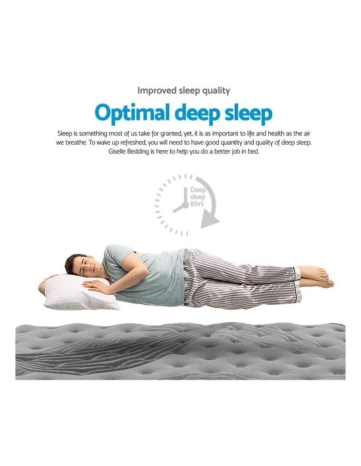 Deals 🧨 Giselle Bedding Queen Size Mattress Bed Pocket Spring Foam Bamboo 34Cm ❤️ 3 Deals 🧨 Giselle Bedding Queen Size Mattress Bed Pocket Spring Foam Bamboo 34Cm ❤️ - Image 3