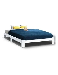Outlet ⌛ Artiss Queen Wooden Bed Base Frame Size JADE Timber Foundation Mattress Platform ⌛