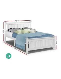 Hot Sale 🌟 Artiss Queen Wooden Timber Bed Frame RIO Kids Adults Mattress Base Size ⌛ -Cozy Bed Store 795839770 2 720x928