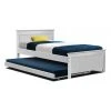 Promo 👏 Artiss KING SINGLE Size Pull Out Trundle Bed Frame Timber Pine Wood White Mattress Base Platform Bedroom Drawers 🎁