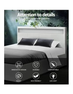 Coupon 😉 Artiss LED Bed Frame Double Full Size Gas Lift Base With Storage White Leather 🛒 8 Coupon 😉 Artiss LED Bed Frame Double Full Size Gas Lift Base With Storage White Leather 🛒 -Cozy Bed Store 795845260 3 720x928