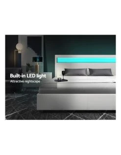 Coupon 😉 Artiss LED Bed Frame Double Full Size Gas Lift Base With Storage White Leather 🛒 9 Coupon 😉 Artiss LED Bed Frame Double Full Size Gas Lift Base With Storage White Leather 🛒 -Cozy Bed Store 795845260 4 720x928
