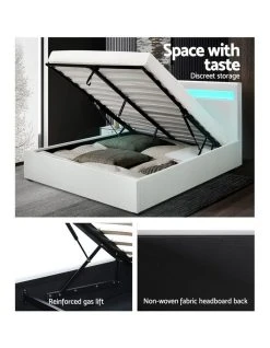 Coupon 😉 Artiss LED Bed Frame Double Full Size Gas Lift Base With Storage White Leather 🛒 11 Coupon 😉 Artiss LED Bed Frame Double Full Size Gas Lift Base With Storage White Leather 🛒 -Cozy Bed Store 795845260 6 720x928
