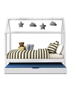 Deals ⭐ Artiss Wooden Bed Frame Single Size Mattress Base Pine Timber Platform White HOLY ⭐ -Cozy Bed Store 795851650 3 720x928