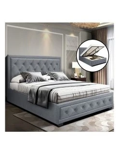 Best Sale 😀 Artiss Bed Frame Double Full Size Gas Lift Base With Storage Grey Fabric TIYO ⭐ -Cozy Bed Store 795855700 6 720x928