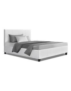 Flash Sale 🌟 Artiss King Single Size Bed Frame Base Mattress Platform White Leather Wooden NEO 😉