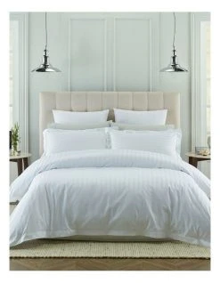 Best Pirce 😉 Heritage 500TC Superior Cotton Quilt Cover Set White 🎁