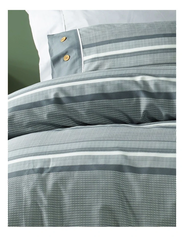 Discount ๐ Vue Grayson Cotton Quilt Cover Set Charcoal ๐ 2 Discount ๐ Vue Grayson Cotton Quilt Cover Set Charcoal ๐ - Image 2