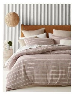 Wholesale 🎉 Australian House & Garden Avallon Vertical Stripe Quilt Cover Set Sandstone 🧨