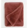Budget ⌛ Heritage Amelie Faux Fur Throw Withered Rose 🧨