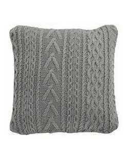 New ❤️ Innovatec Sakura Light Grey Cable Knit Cushion ❤️