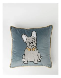 Flash Sale 👏 Beau & Bonnie Frenchie Dog Cushion Navy 🛒