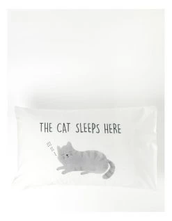 Top 10 ❤️ Beau & Bonnie Cat Sleeps Here Pillowcase Multicolour 🥰 -Cozy Bed Store 802145260 1 720x928