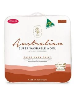 New ✔️  Tontine Homestead Australian Super Washable Wool Super Warm Quilt White 🌟