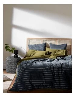 Best deal ๐ Aura Home French Stripe Bedlinen Collection in Steel ๐