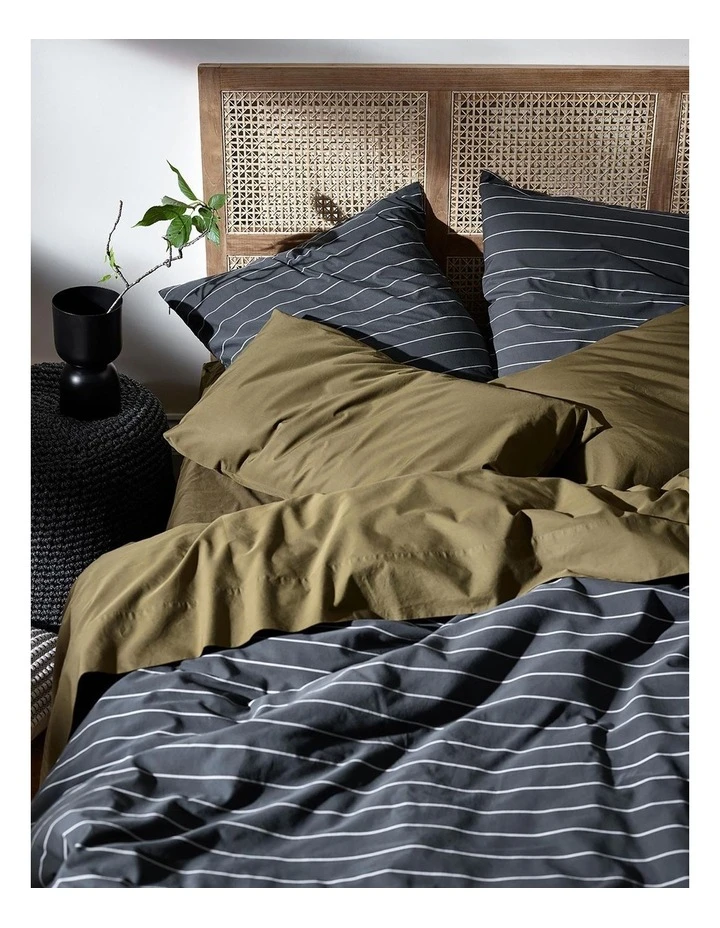 Best deal ๐ Aura Home French Stripe Bedlinen Collection in Steel ๐ 2 Best deal ๐ Aura Home French Stripe Bedlinen Collection in Steel ๐ - Image 2