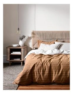 Hot Sale 👍 Aura Home French Stripe Bedlinen Collection in Bronze 🤩