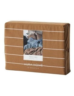 Hot Sale 👍 Aura Home French Stripe Bedlinen Collection in Bronze 🤩 -Cozy Bed Store 804513250 840300310 4 720x928