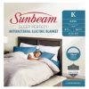 Best Pirce ❤️ Sunbeam Sleep Perfect White Antibacterial Electric Blanket ✔️