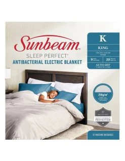 Best Pirce ❤️ Sunbeam Sleep Perfect White Antibacterial Electric Blanket ✔️