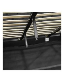 Best reviews of ⭐ Laura Hill King Linen Fabric Gas Lift Storage Bed Frame With Headboard Grey ⭐ -Cozy Bed Store 816580090 6 720x928