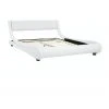 Coupon ⌛ Laura Hill King Size Pu Leather Bed Frame Wood Base Metal Beam Italian Design - White 😀