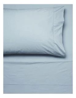 Hot Sale โค๏ธ Linen House Vienna 300T Cotton Percale Sheeting Blue โ