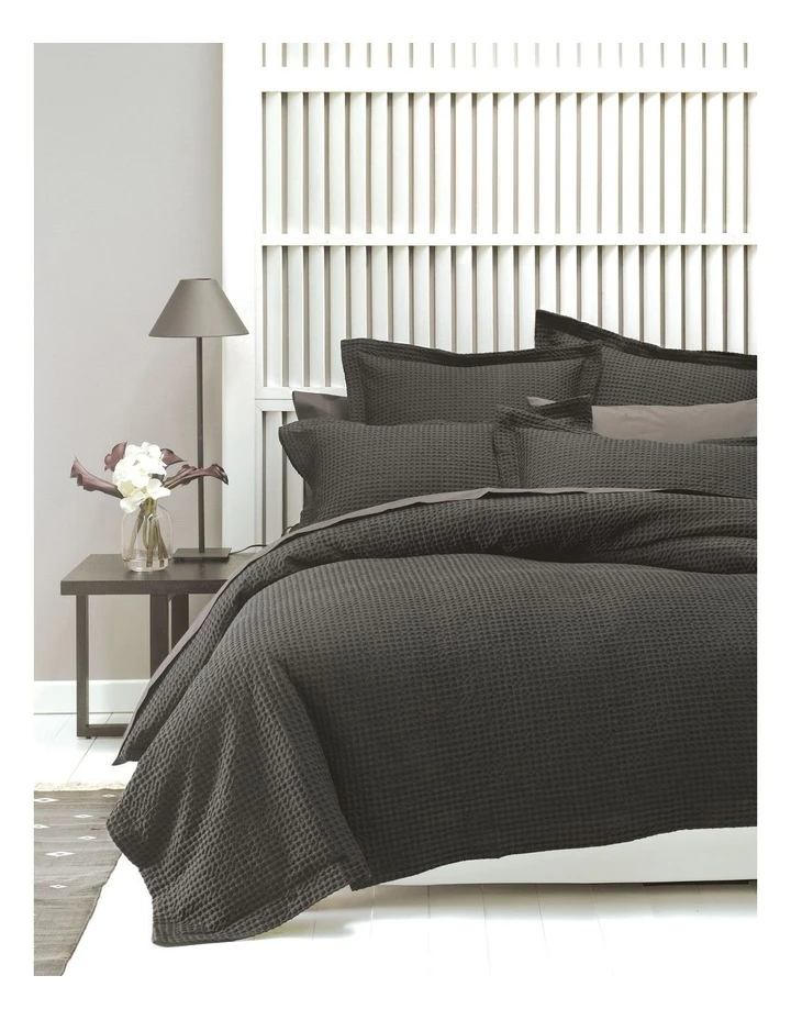 Discount โญ Linen House Deluxe Waffle Quilt Cover Set Charcoal ๐ 1 Discount โญ Linen House Deluxe Waffle Quilt Cover Set Charcoal ๐