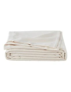 New 🥰 Sheridan Cotton Plush Blanket In Cream 🔔