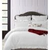 Brand new 🔥 Heritage Brielle Ruffled Edge Linen Cotton Quilt Cover Set White ✨