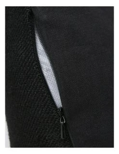 New 🌟 Darren Palmer Andros Jute Panel With Button Trims Breakfast Cushion Black ✨ -Cozy Bed Store 832494520 4 720x928