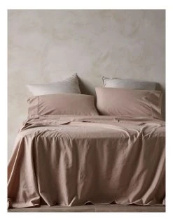 Budget ⭐ Darren Palmer Hemp/Cotton Sheet Set Flax ❤️
