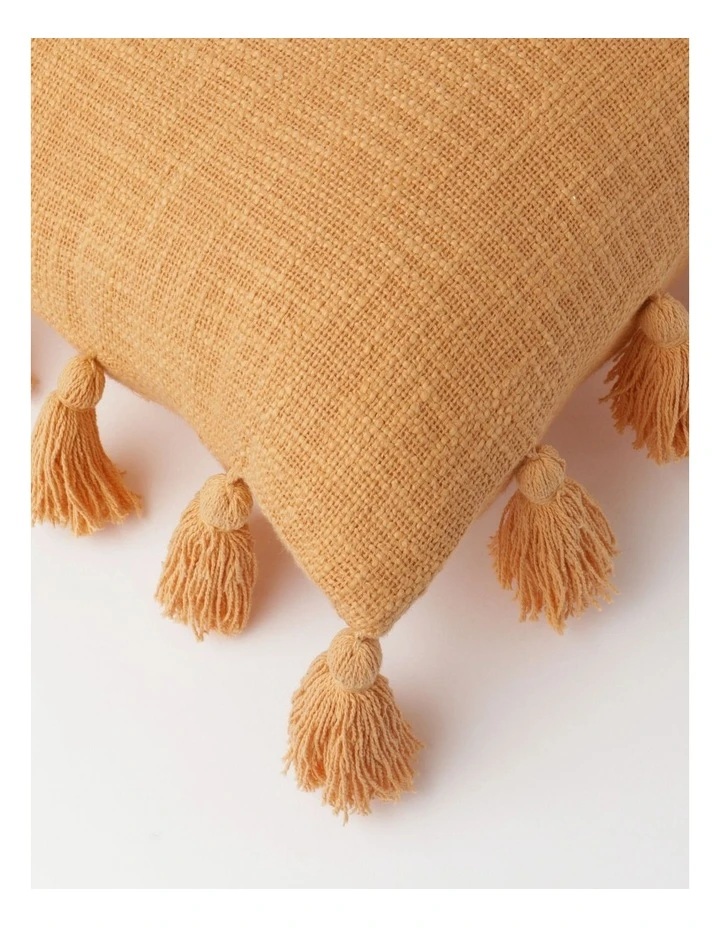 New ๐ฅฐ Vue Gibraltar Cotton Slub Cotton Cushion w/ Tassels in Peach ๐งจ 2 New ๐ฅฐ Vue Gibraltar Cotton Slub Cotton Cushion w/ Tassels in Peach ๐งจ - Image 2