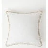 Outlet 🌟 Australian House & Garden Brighton Jute Blanket Stitch Cotton Cushion White 💯