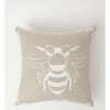 Coupon ❤️ Heritage Mellifera Embroidered Bee Cushion Natural ❤️